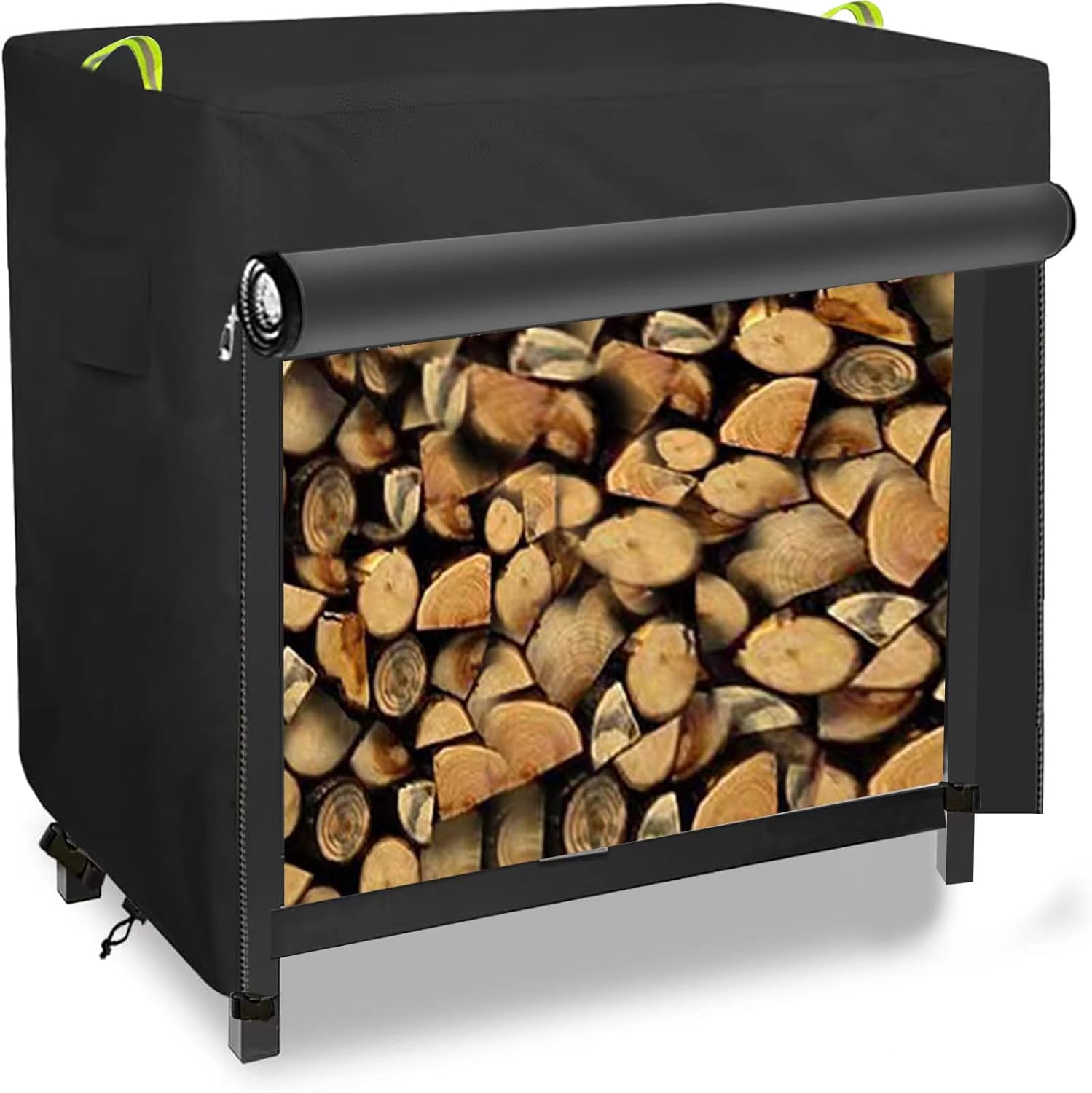 YOURCOZY Firewood Rack Cover 4 Feet，500D Firewood Storage Log Rack Cover with