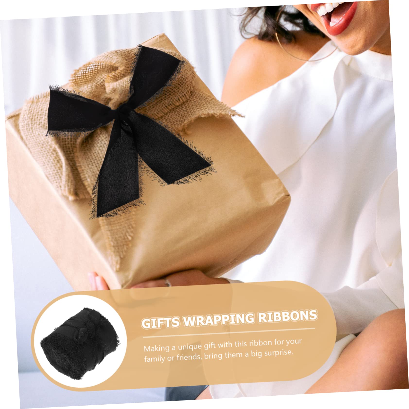 EXCEART 9 Rollen Chiffonband Blumenkuchendekorationen Geschenkbänder für weißes das Schleife Hochzeitsband dekoratives Band Quaste schmücken Polsterstoff Polyester