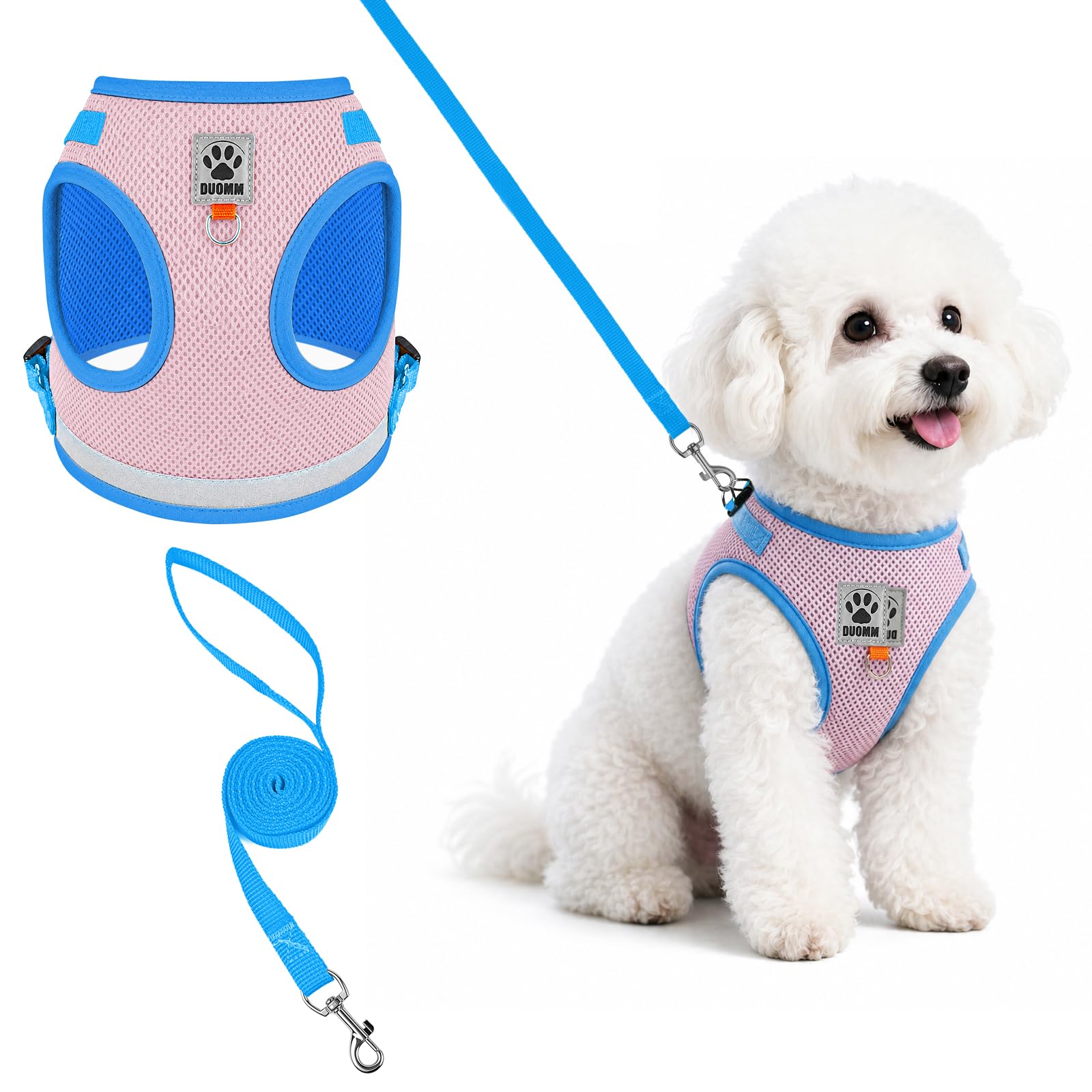 OSDUE Dog Harness and Leash Set, No Pull Pet Vest for Small Puppy Dog