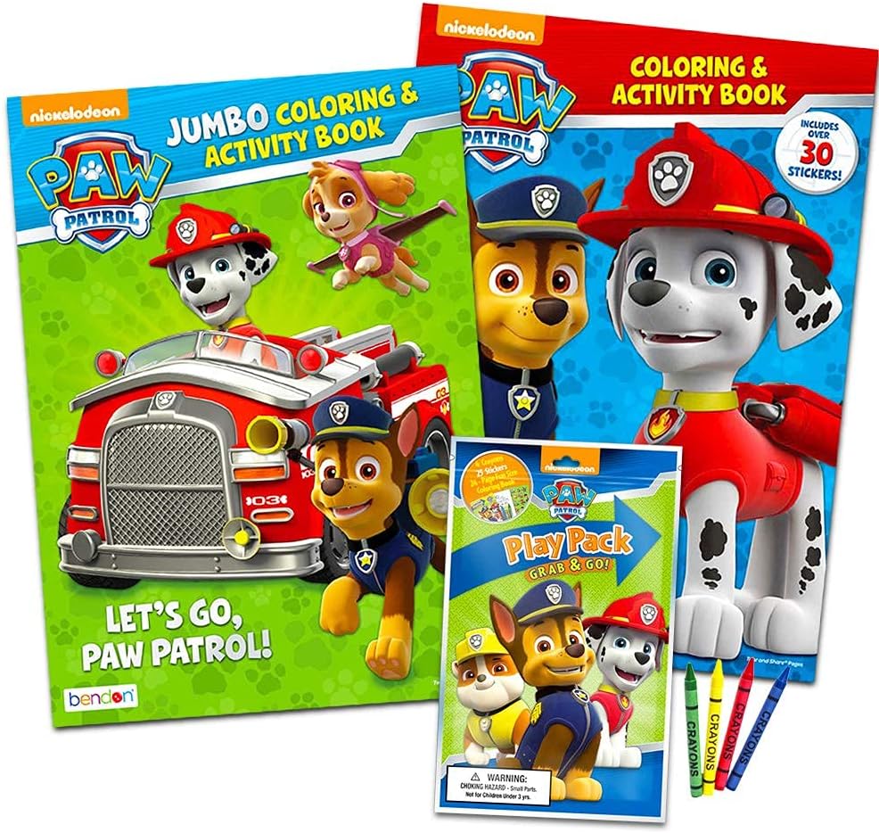 Amazon.com: Crayola Paw Patrol Coloring Book with Stickers, Gift for ...