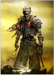 Displate Official Dark Souls Metal Poster Magnetic Mounting Included Licensed Artwork Modern Wall Decor Dark Souls III Key Art v Poster 12.6x17.7 in