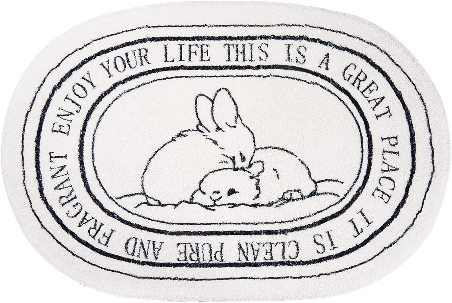 White Bathroom Rugs Soft Cute Bath Mat for Bath Floor 20x32inch, Machine Washable Non-Slip Bath Mats for Shower Toilet Tub, Kid’s Bathroom Decor Plush Carpet (Angel Baby)