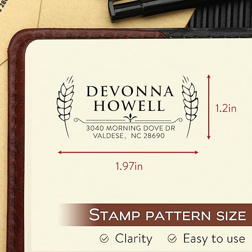 Miniatura 5 de SWANGSA Sello de dirección personalizado, sello de dirección de devolución personalizado, dirección de devolución autoentintada, sello de goma