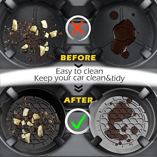 Miniatura 6 de Portavasos para auto, paquete de 6 unidades, antideslizantes, universales, accesorios interiores de automóvil para hombres y mujeres, portavasos de