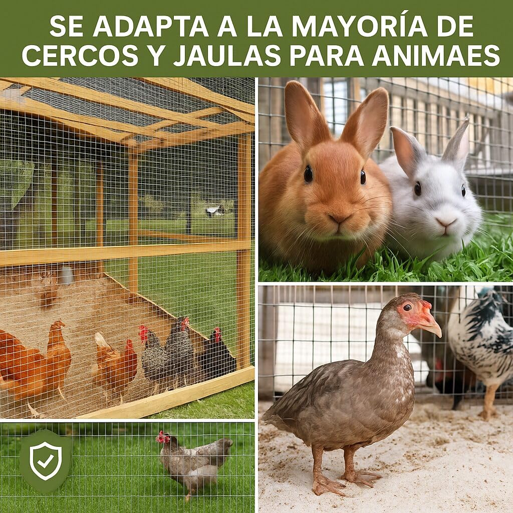 Malla Metalica Galvanizada Protectora | Valla Rejilla Jardin Exterior Gallinero Resistente con Alambre Galvanizado Electrosoldada Agujeros | Tela Conejera Fácil Instalación [6mm - Rollito 5m]
