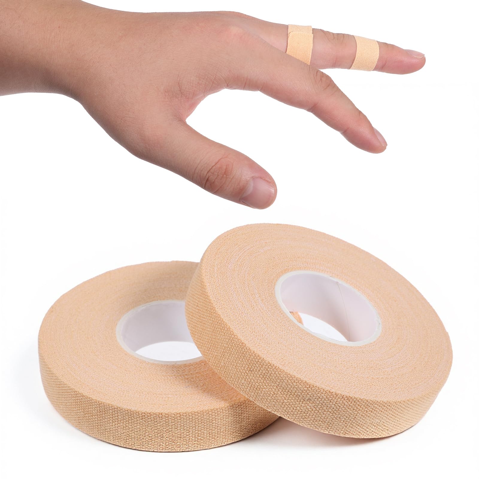 2 Rolls Athletic Tape for Fingers Toes Hands 0 6 x 32 8 feet Finger Tape Sweat-Proof Sports