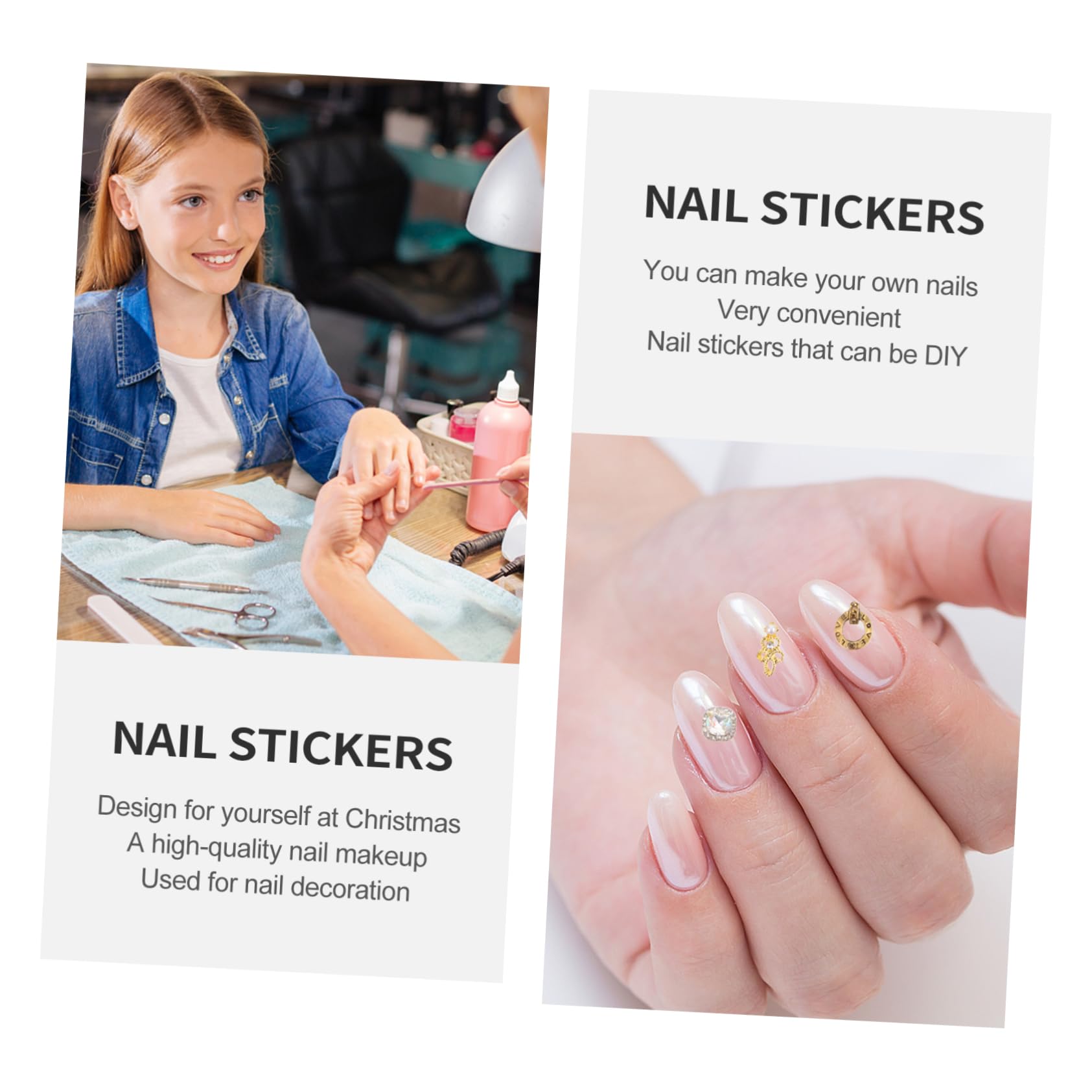 FOMIYES 100 Piezas Taladro De Uñas Joyas y Adornos Para Uñas Decoración Pedrería Joyas De Arte De Uñas Cristales Para Uñas Joyas De Uñas Pegatinas De Uñas Encanto 3d Aleación