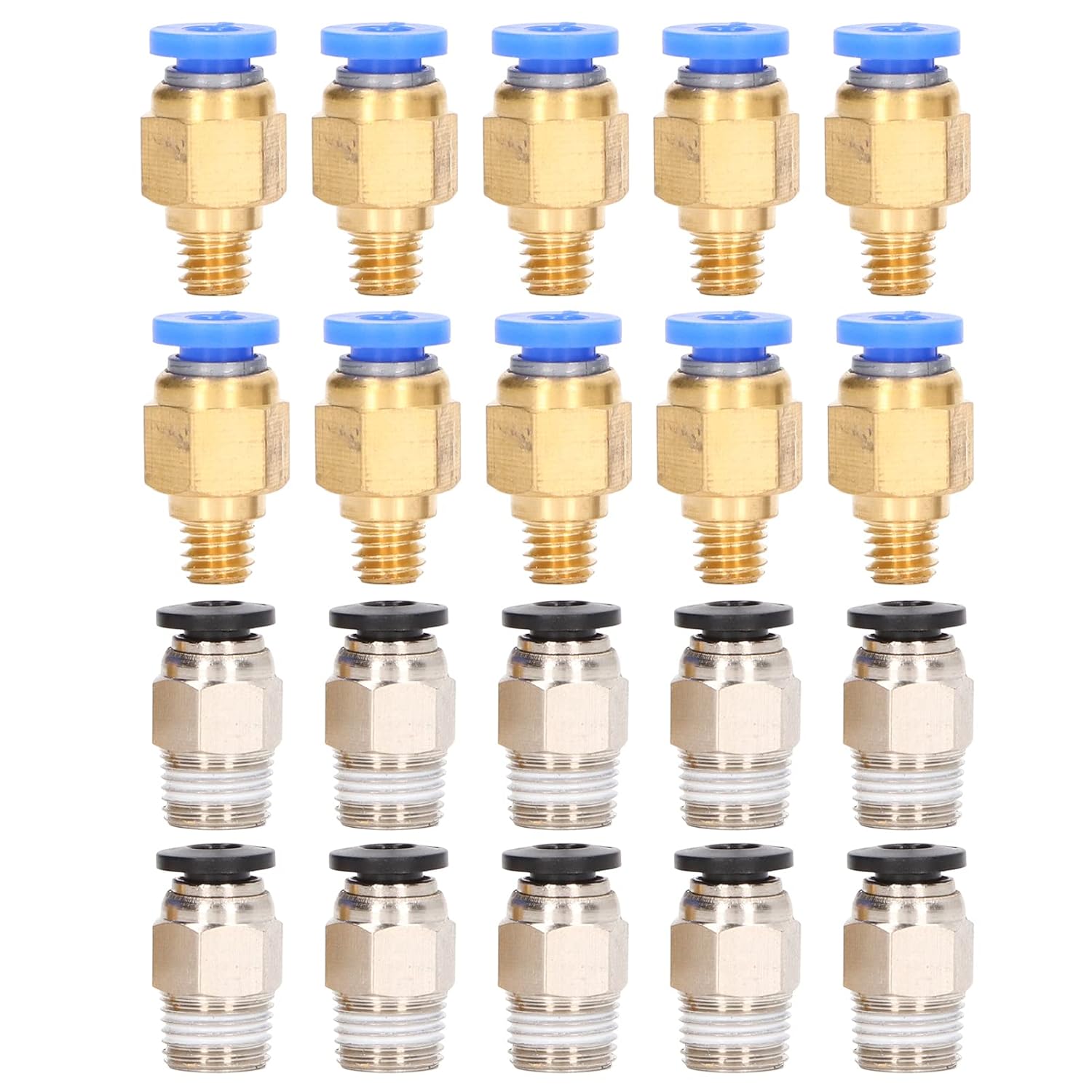 Pneumatic Fitting 20Pcs 3D Printer PC4‑M6 PC4‑10 Accessory