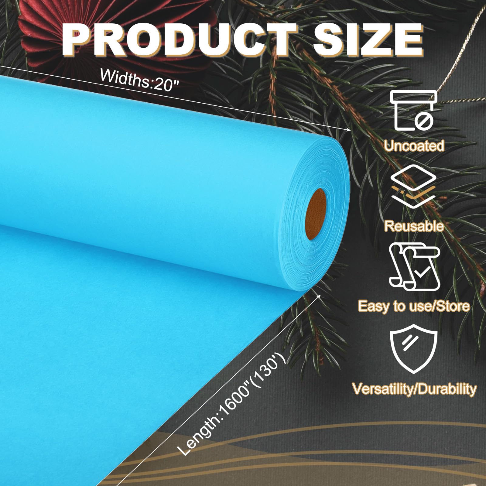 PATIKIL Papier Cadeau Papier D'Emballage, 38cm X 8M, 80 GSM