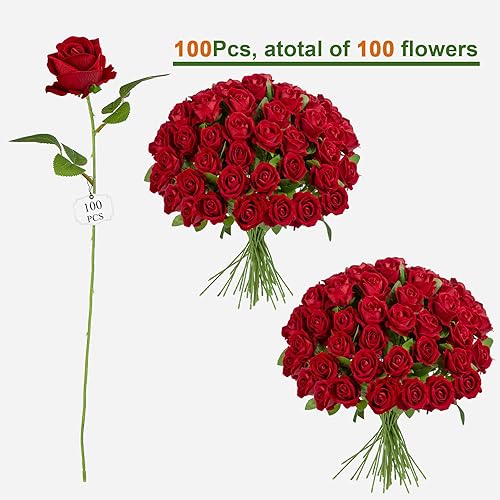 Miniatura 2 de Flores artificiales, rosas táctiles, ramo de rosas falsas, tallo de flores para centros de mesa de boda, corona de bricolaje, decoración del hogar,