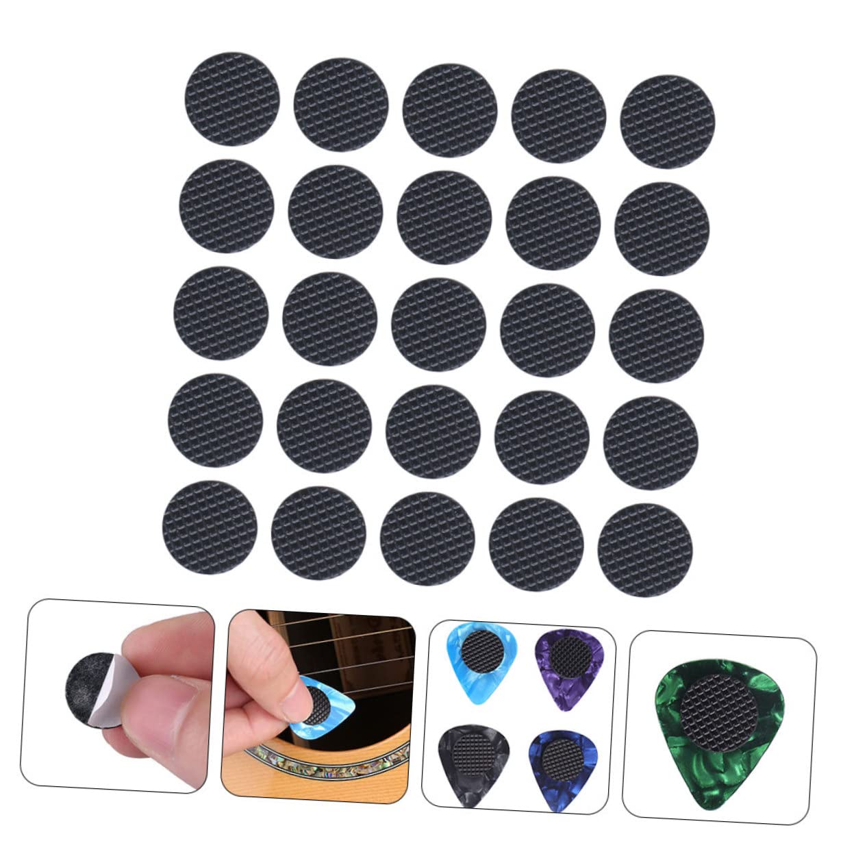 VICASKY 160piezas Agarre De Goma Para Púas De Guitarra Antideslizante y Autoadhesivo Para Músicos y Performances Accesorios Para Guitarra