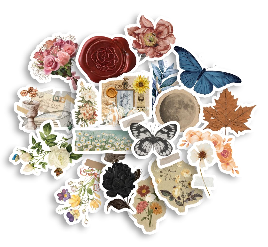20PCS Sticker Set Vintage Stickers for Journal Dairy Sticker Decorative Scrapbooking Water Bottles Laptop Phone Computer Guitar (B0C8G36L4B) Amazon Price History, Amazon Price Tracker