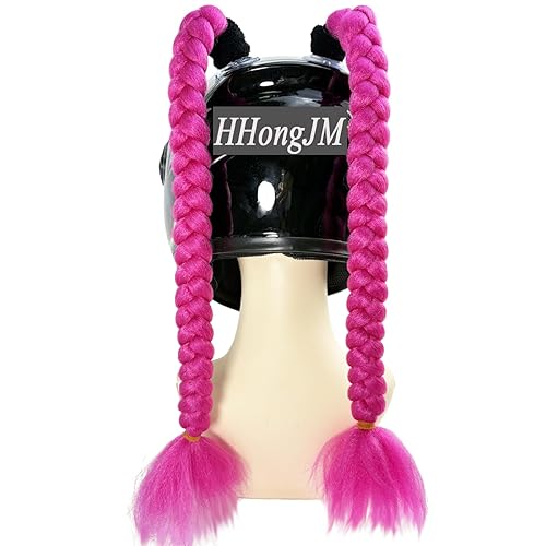 Braids Helmet Pigtails Decoration Accessory 2PCS Helmet Mohawk