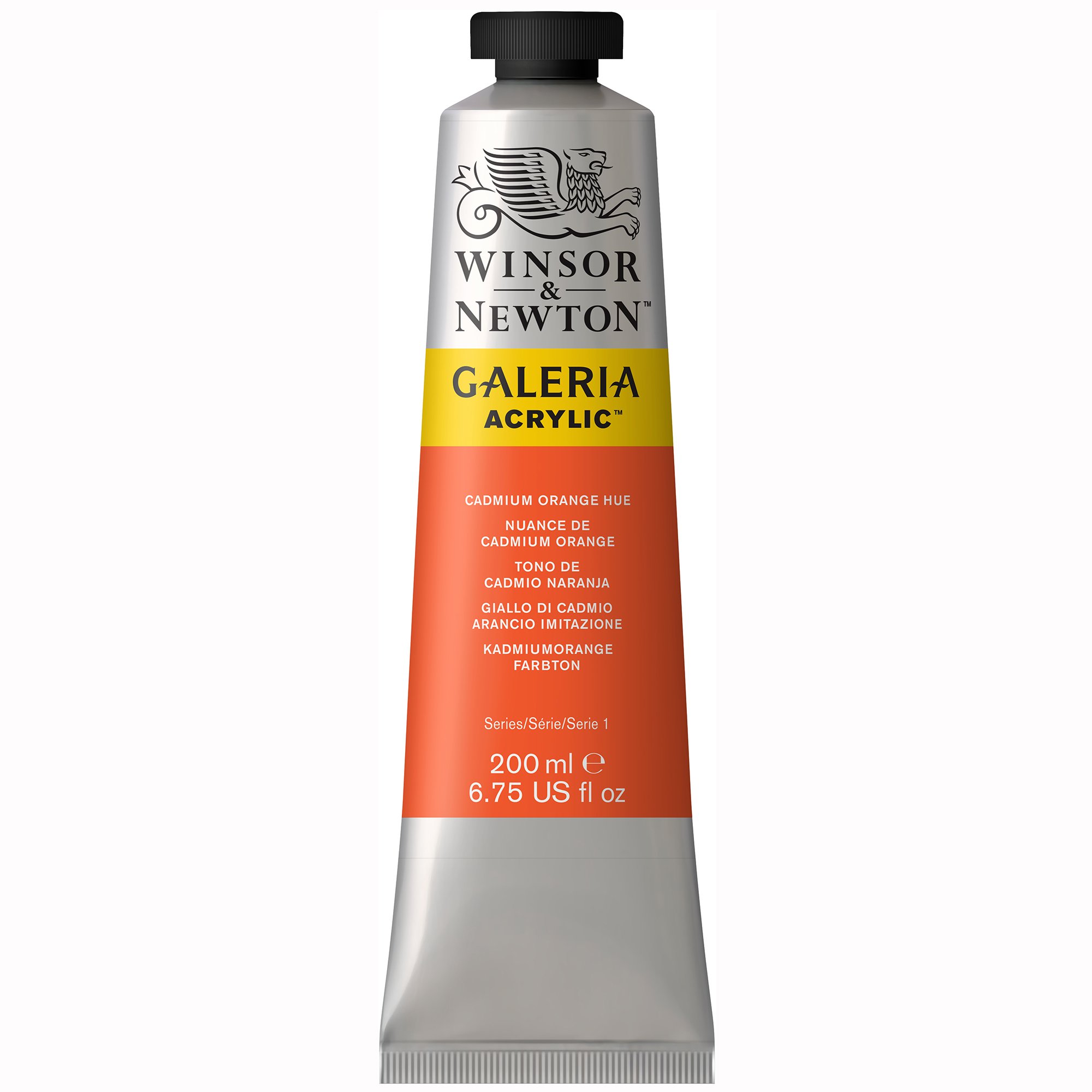 Winsor & Newton Galeria Acrylic Color, 200ml (6.75-oz) Tube, Cadmium Orange Hue
