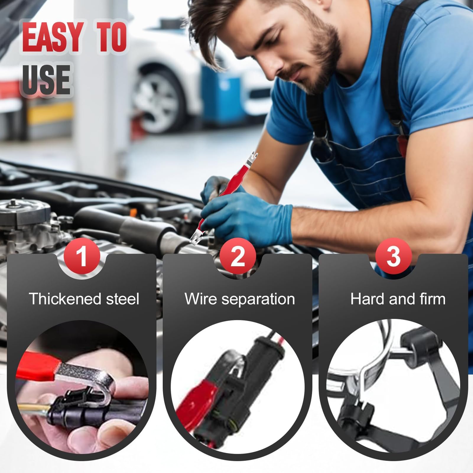 Kit Outil Déconnexion Connecteur Auto – Extracteur Bornes et Pince à Démarrer sans Abîmer pour Capteur MAF, Injecteur, Calculateur | Pour Câblage, Diagnostic et Réparation Électrique Auto