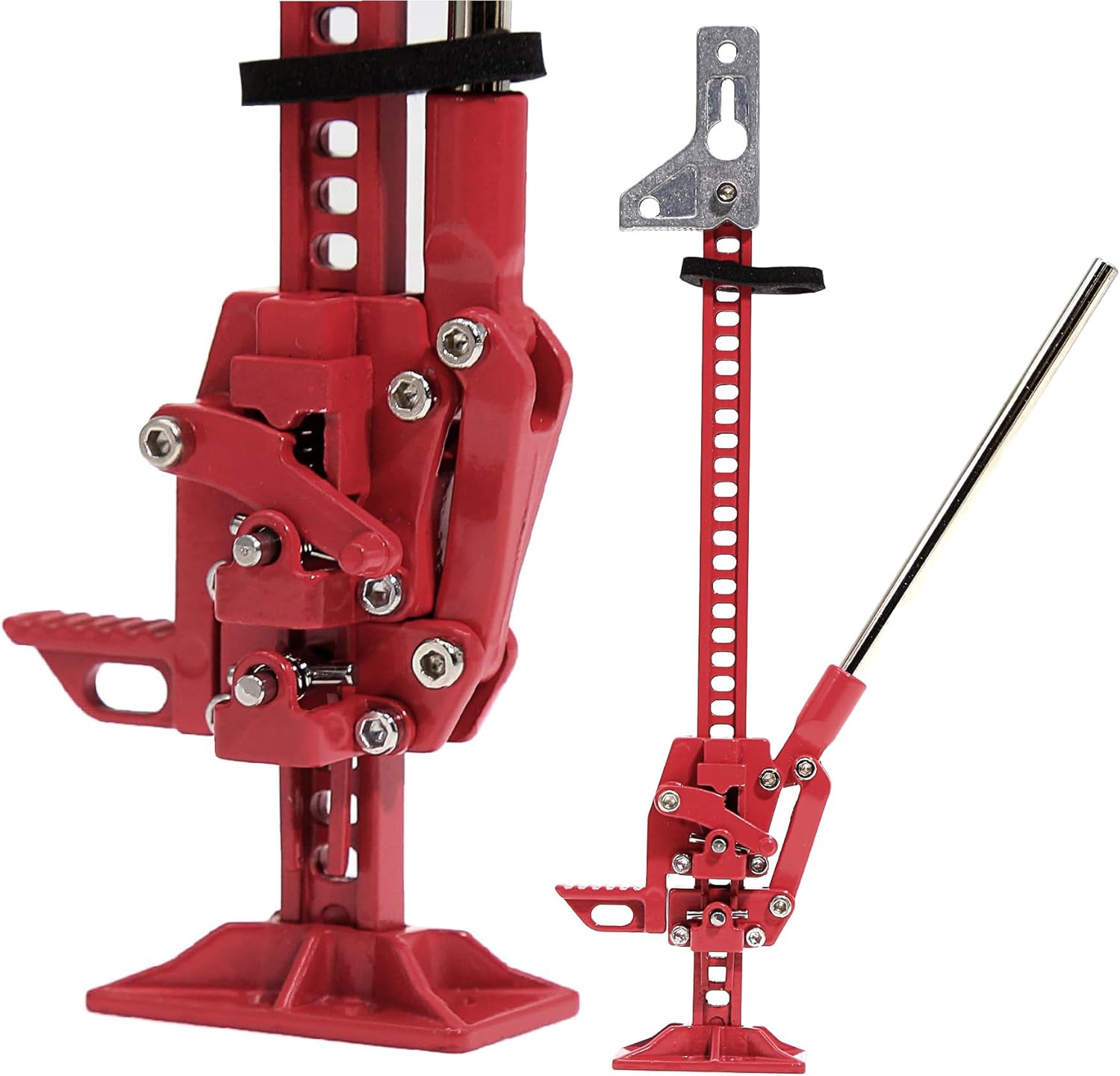 1/10 Scale The Model car Metal Adjustable Lift Jack & Stand for 1/10 RC Crawler Car SCX10 SCX10 II 90046 SCX10 III AXI03007 SCX10 Pro TRX4 TRX6 D90 Gen7/8 VS4-10 MST CFX (Red)