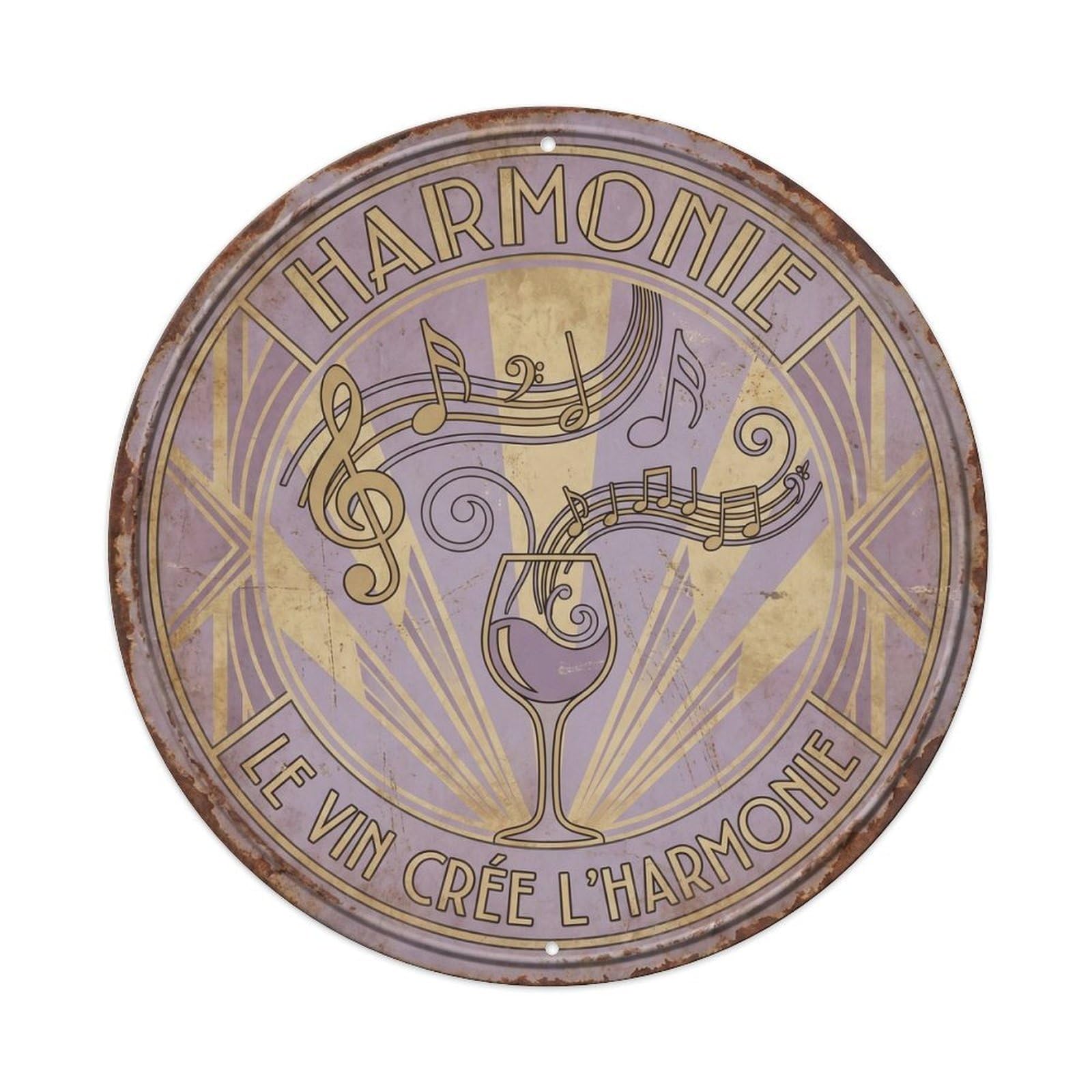 Harmony Humorous Tavern Harmony Vintage Metal Tin Sign Plaque Wall Decor for Cafe, Club Bar, Office, Garden Metal Poster 8x8Inch