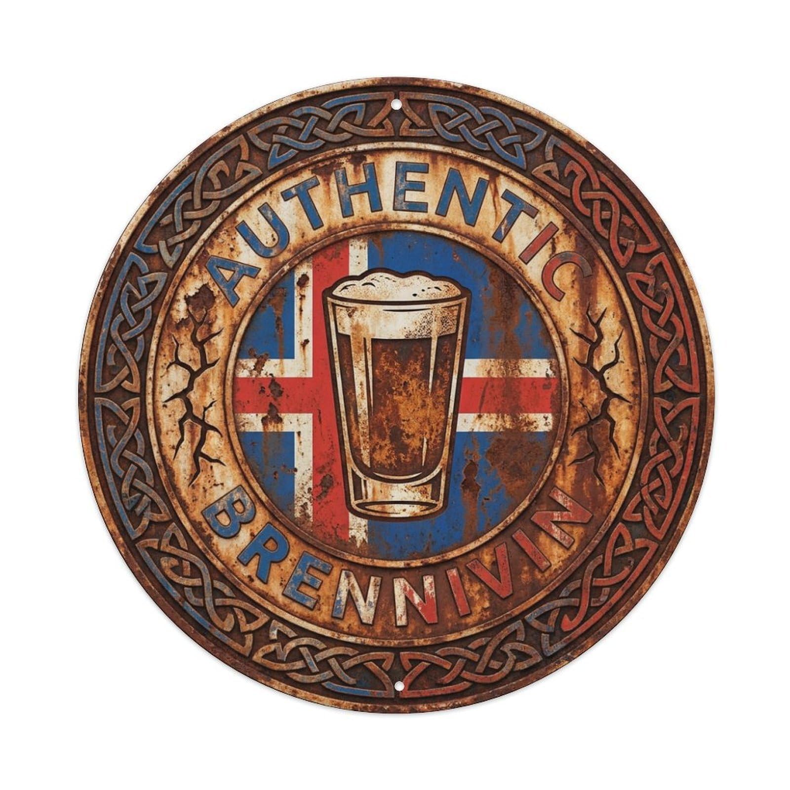 Olhnbad Style Iceland Herbal Drink Travel Beverage Cuisine Metal Tin Sign
