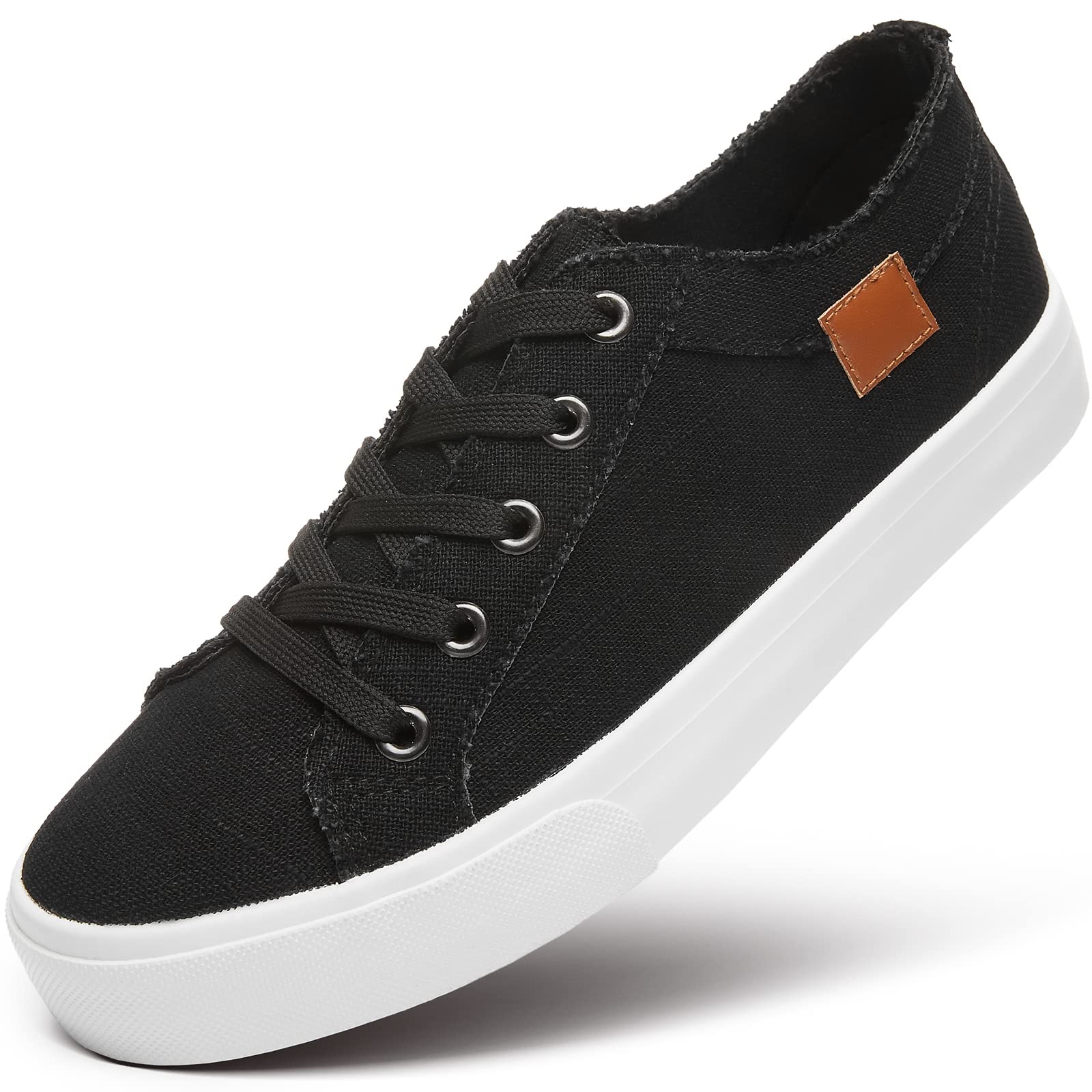 Women's Sneakers Canvas Shoes for Women Lace up Fashion Canvas Sneakers Classic Low Top Casual Shoes