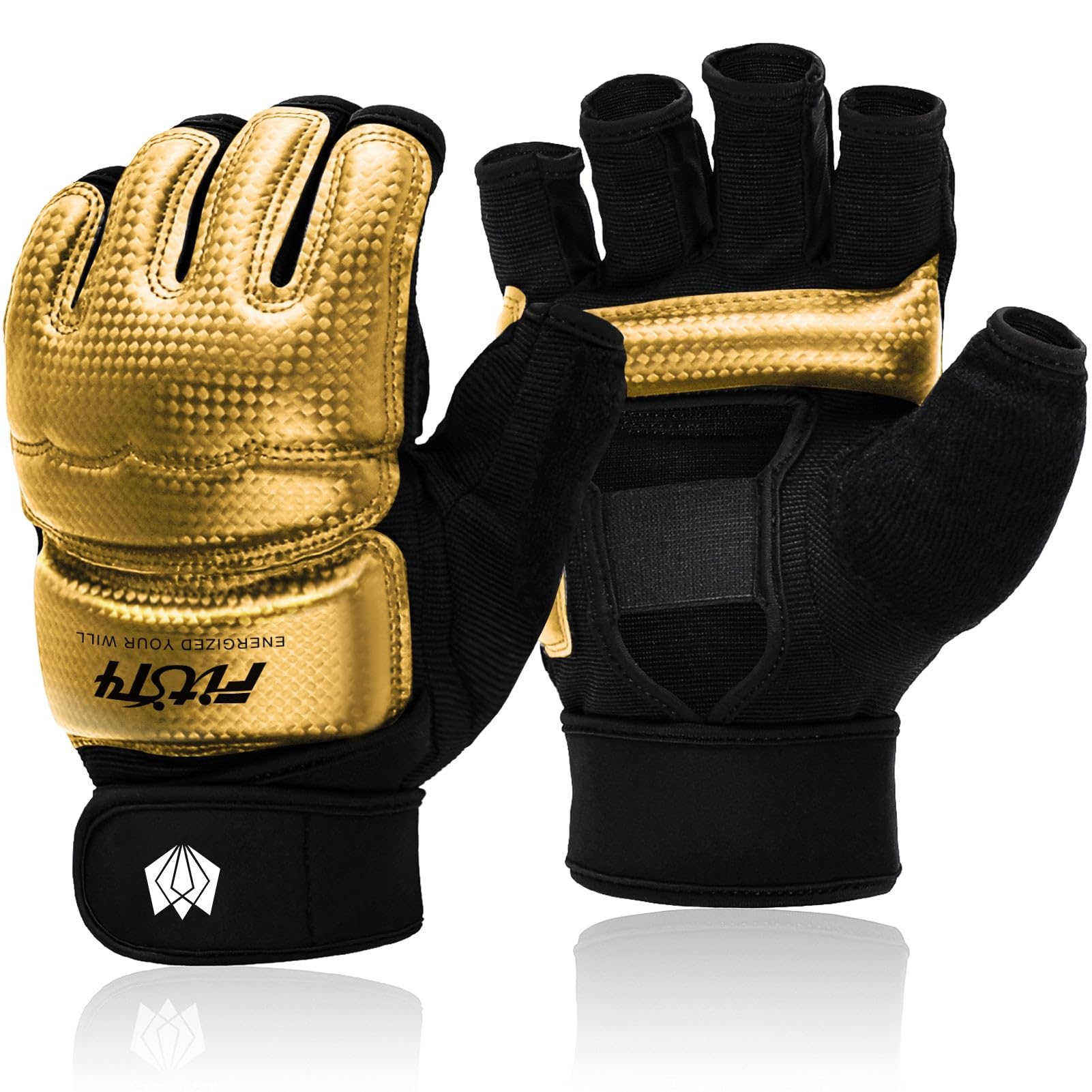 FitsT4 Sports Half Mitts MMA UFC Boxing Training Gloves for Women Men Kids