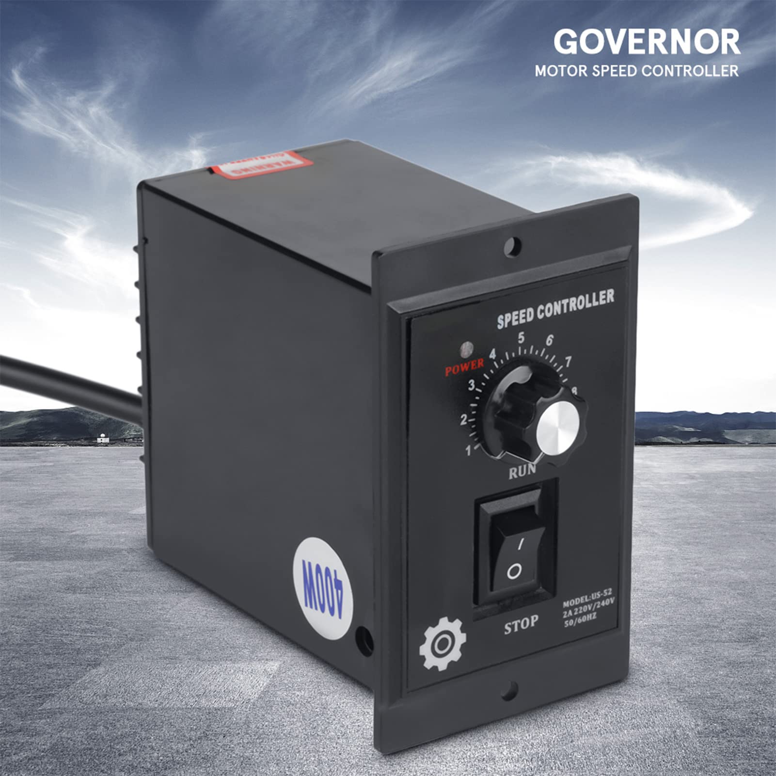 Eujgoov 2 Uds 400W AC 220V Controlador de Velocidad del Motor Interruptor de Alimentación hacia Adelante y Atrás para Motor AC220V 50/60HZ