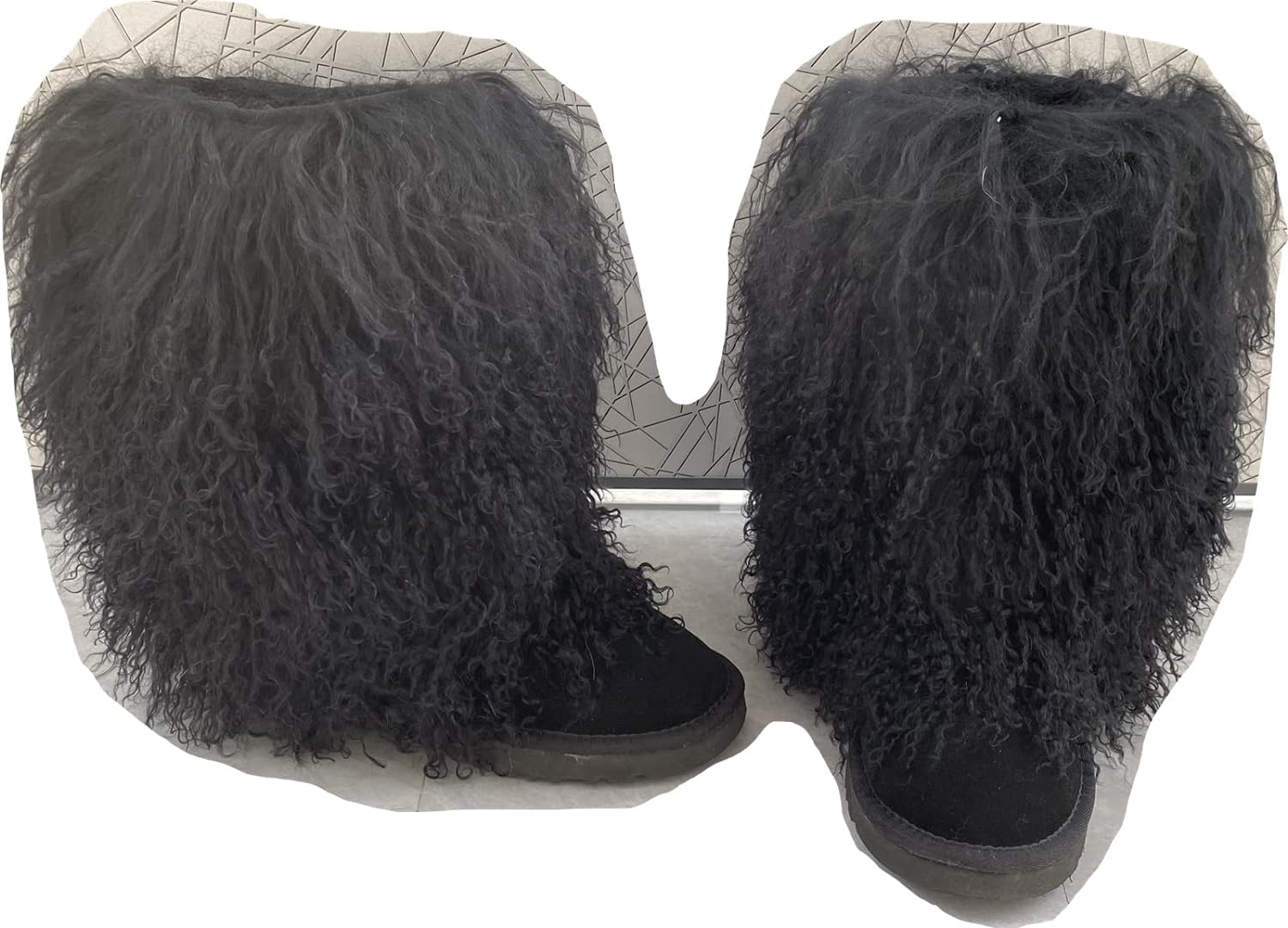 MSB9 Wholesale Custom Winter Wool Mongolian Fur Lamb Fur Multicolor Winter Warm Casual Flat Snow Boots For Women