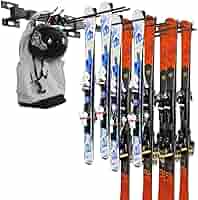 Portasci Da Parete Antopy 3 Pezzi - Supporto Metallico Per Sci E Snowboard, Fino A 10 Paia, 200 Libbre, Per Garage E Casa