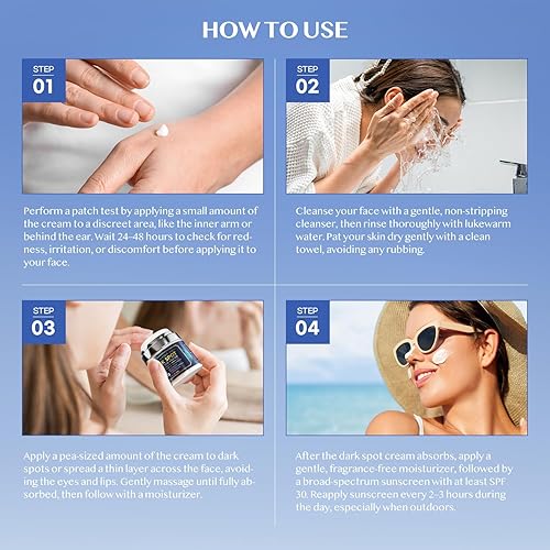 Miniatura 6 de Removedor de manchas oscuras para cara y cuerpo eliminador de manchas oscuras, melasma, pecas, manchas solares, fórmula avanzada con niacinamida