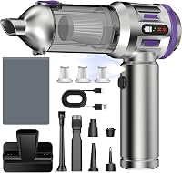 Aspirator vertical fără fir Ludunbuy Lila 26000 Pa, 4 în 1, afișaj digital, autogolire, mini, 6000 mAh, 3 trepte de viteză, pentru păr de animale și canapele 1