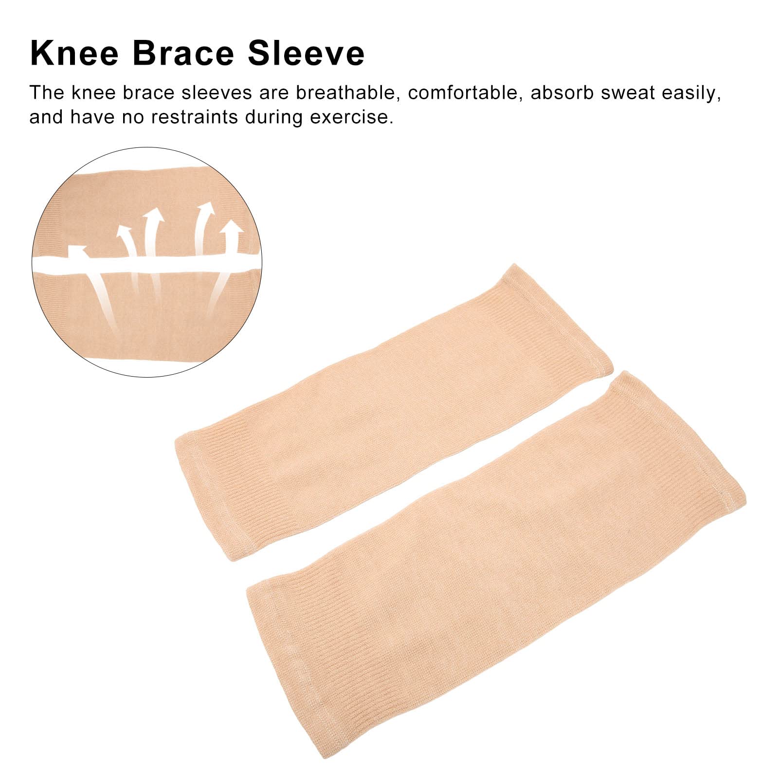 Benda per Ginocchio, Benda Sportiva Sottile e Traspirante, per Supporto per Ginocchio Sinistro Destro per Articolazioni Deboli Grigio, Protezione per Ginocchio Morbida Elastica, Colori della Pelle