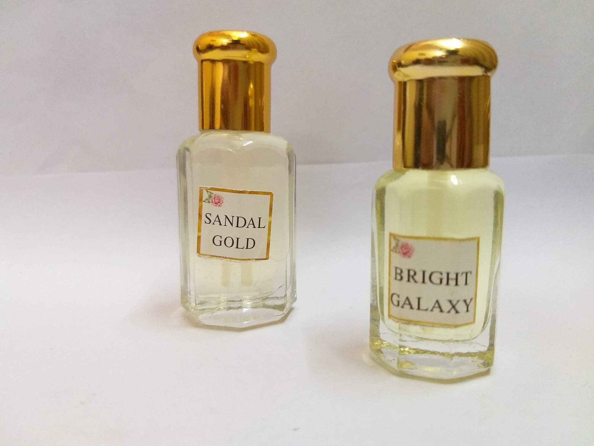 Sandal (Chandan) and Bright Galaxy Attar/Ittar Concentrated Perfume Oil - 10+10 ml Sandal Aroma Combo Fragrance