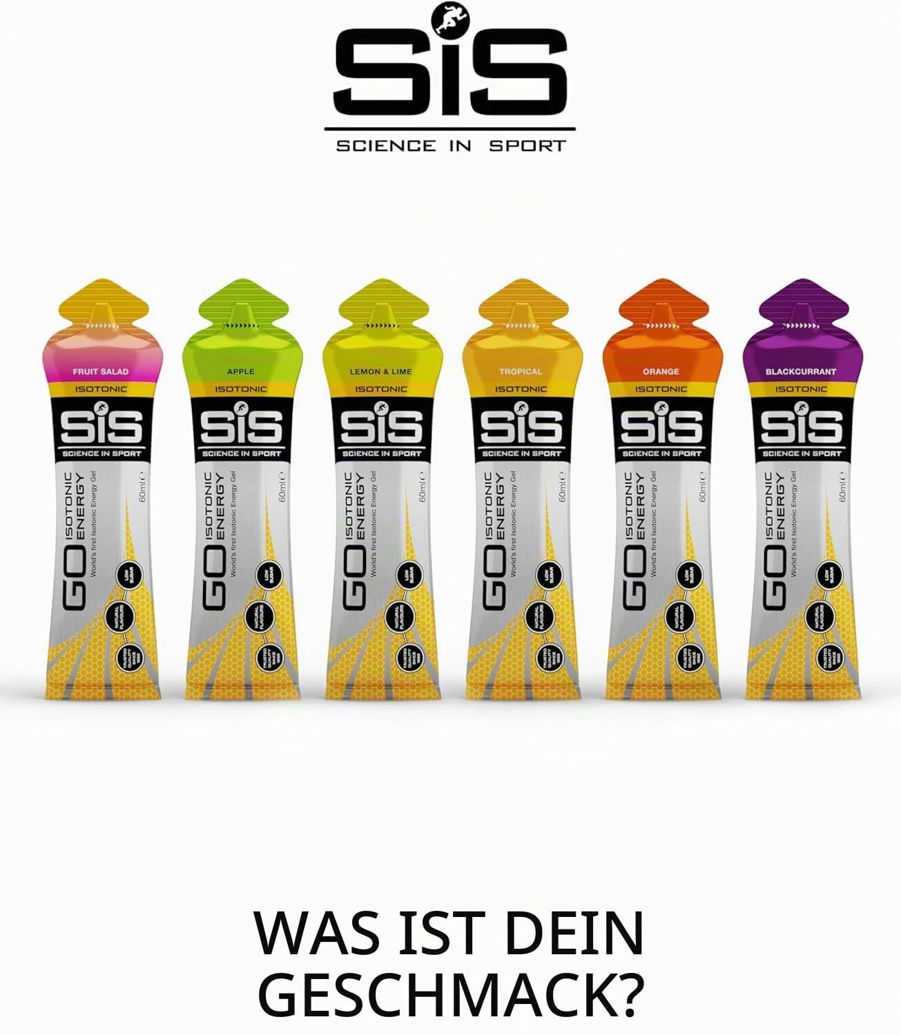 Science in Sport GO Isotonic Energy Gel 30 x 60ml Kirsche, Vegan - Isotonische Formulierung mit 22g Kohlenhydrate, Optimale Alternative für isotonische Getränke