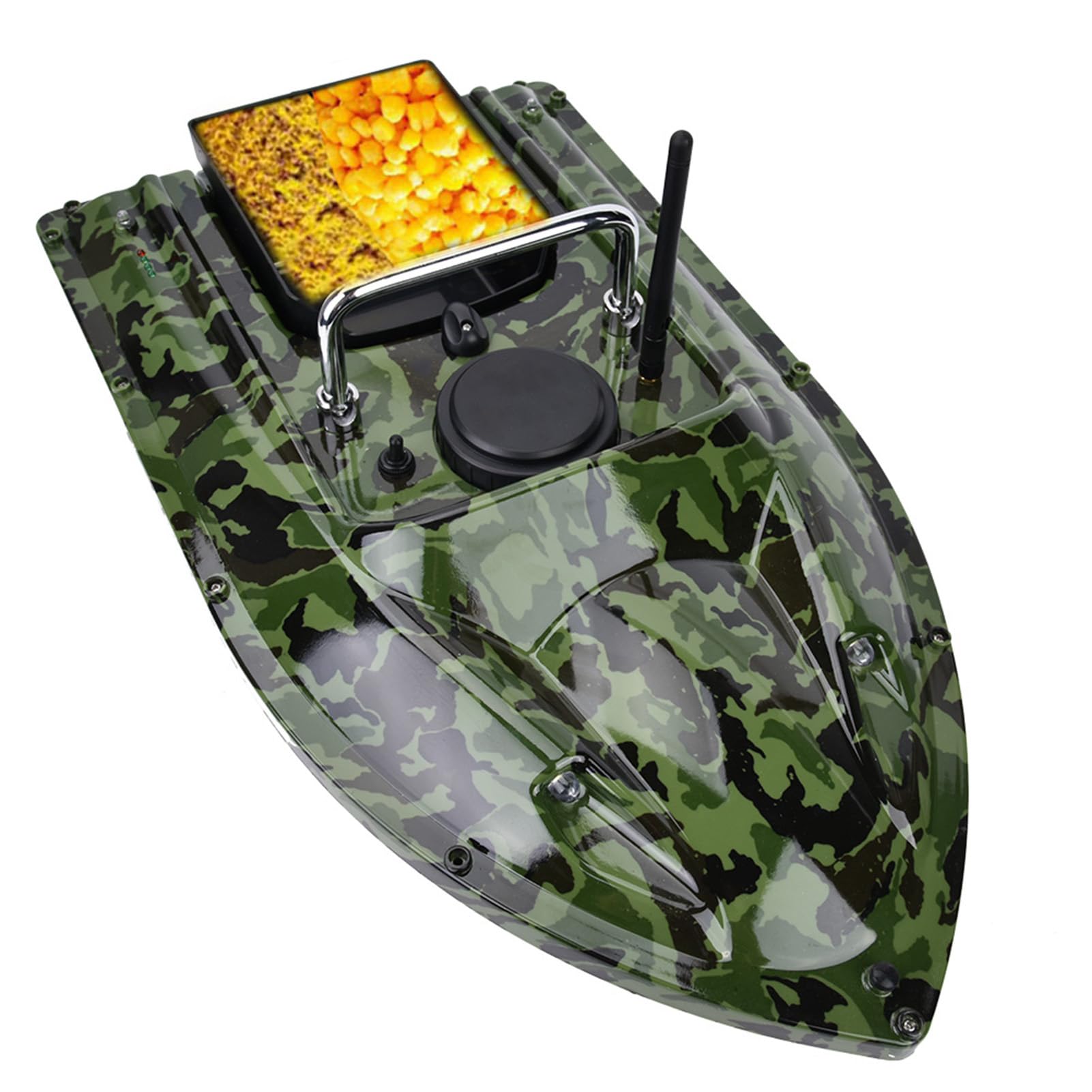 Airshi Fish Bait Boat Finder, RC Fish Lure Boat, 110-240V ABSStainless Steel Sea Fishing for Wild Fishing (Green)