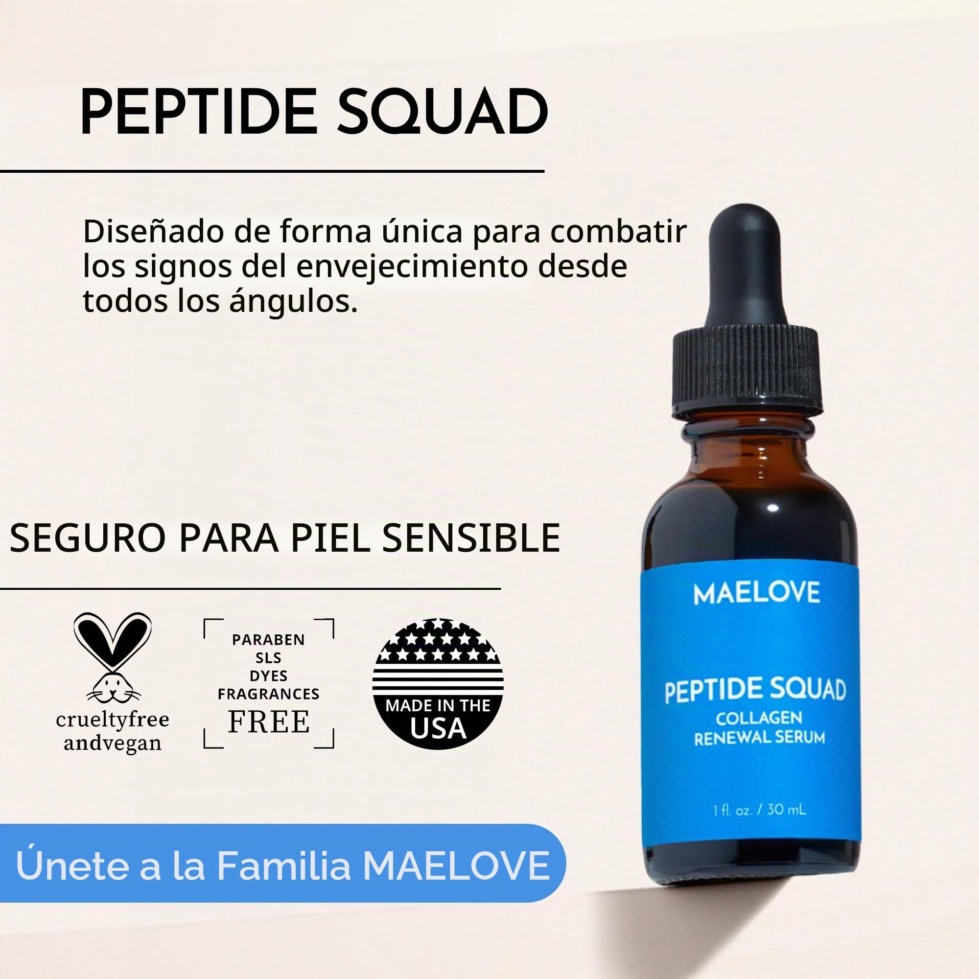 Sérum renovador de colágeno péptido, suero antienvejecimiento para la cara con péptidos de cobre, Argireline y Matrixyl 3000, suero hidratante con péptidos para arrugas, líneas finas y
