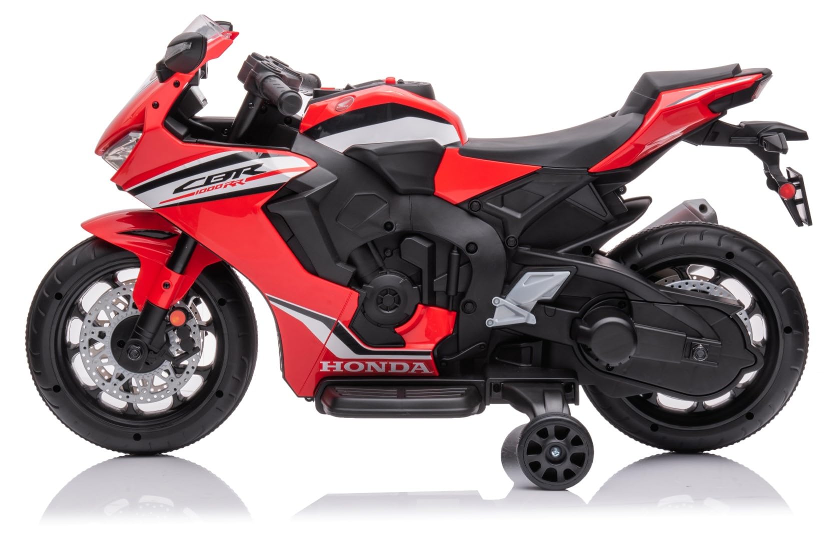 Moto eléctrica Infantil CBR 1000RR, Moto Infantil 12V vehículo Infantil eléctrico con 2 Ruedas de Entrenamiento Desmontables para niños a Partir de 3 años (Rosa)