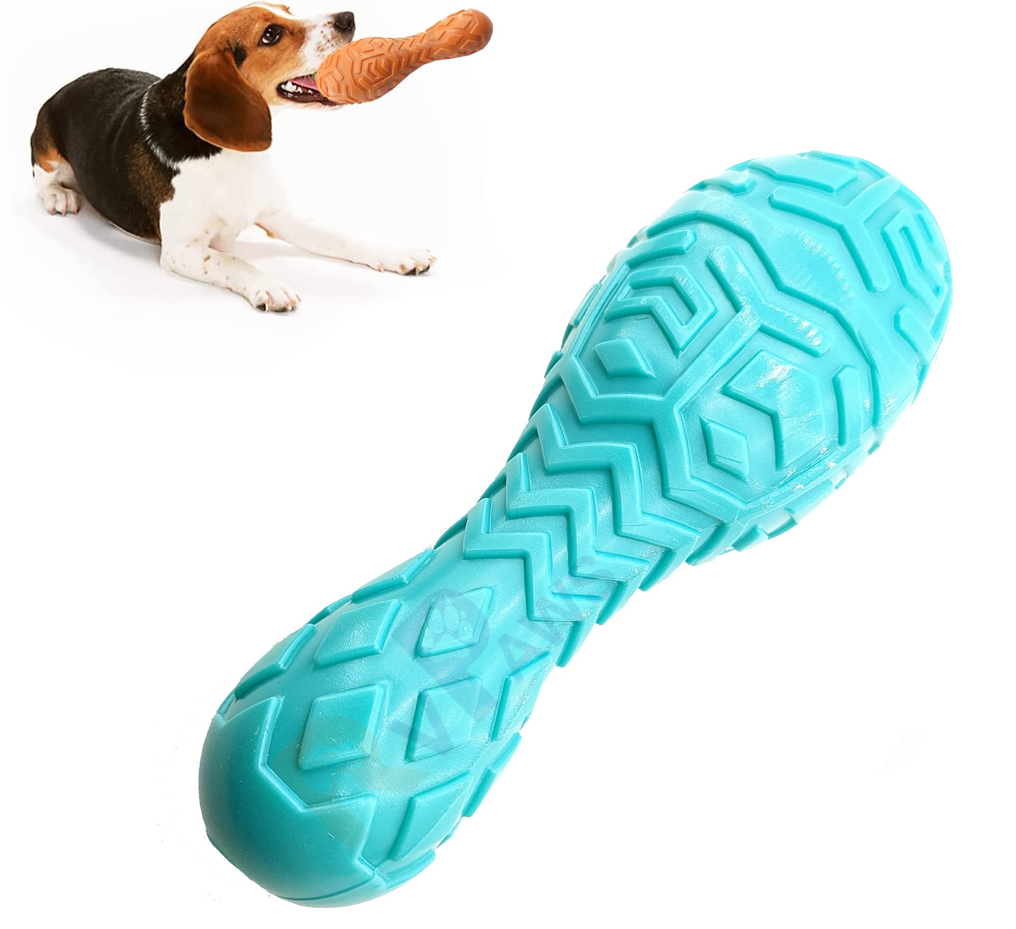 RvPaws Dog Chew Squeaky Toy for Puppies, Built-in Bell Puzzle Toys for Aggressive Chewers, Indestructible Natural Rubber Dog Toys, Bowling-Shaped Dog Toy - Multicolor (B0BMYRH174) Amazon Price History, Amazon Price Tracker