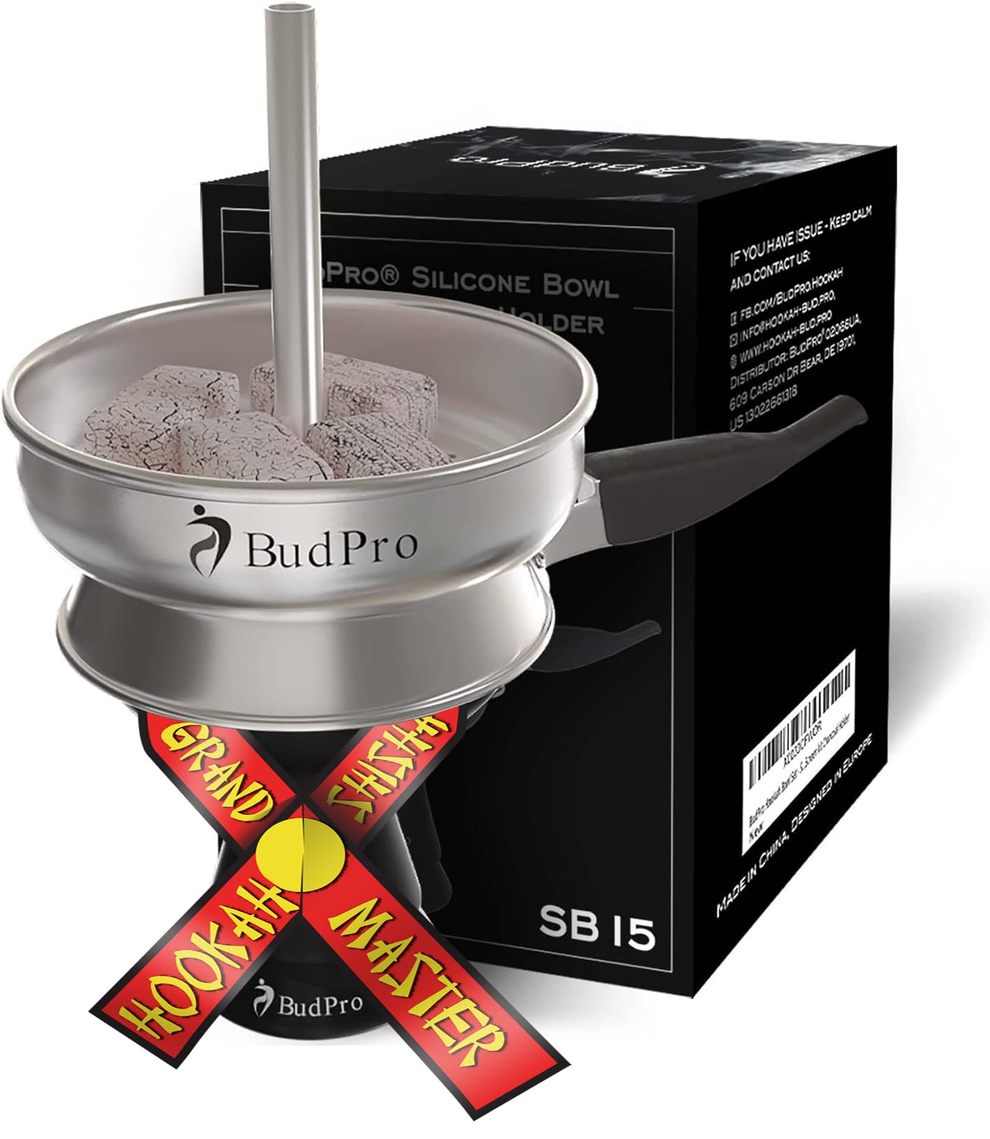 Hookah Bowl Set - Silicone Hookah Bowl with Heat Management Device Screen kit Charcoal Holder