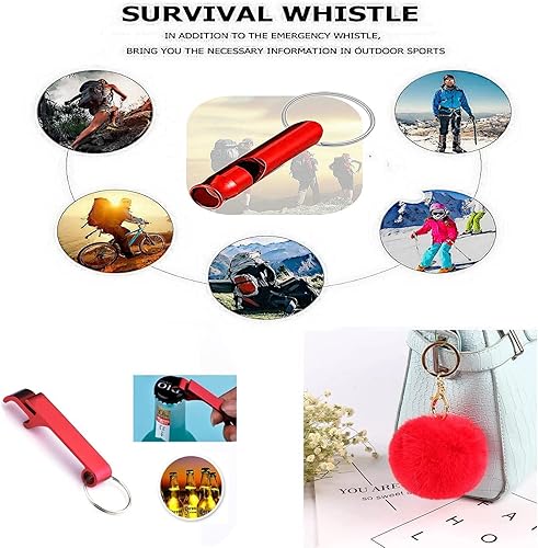 Miniatura 6 de Keychain Set for Women and Girls with Personal Safety Alarm, Wristlet, Lipstick holder, Portable Keychain Accessories Set.