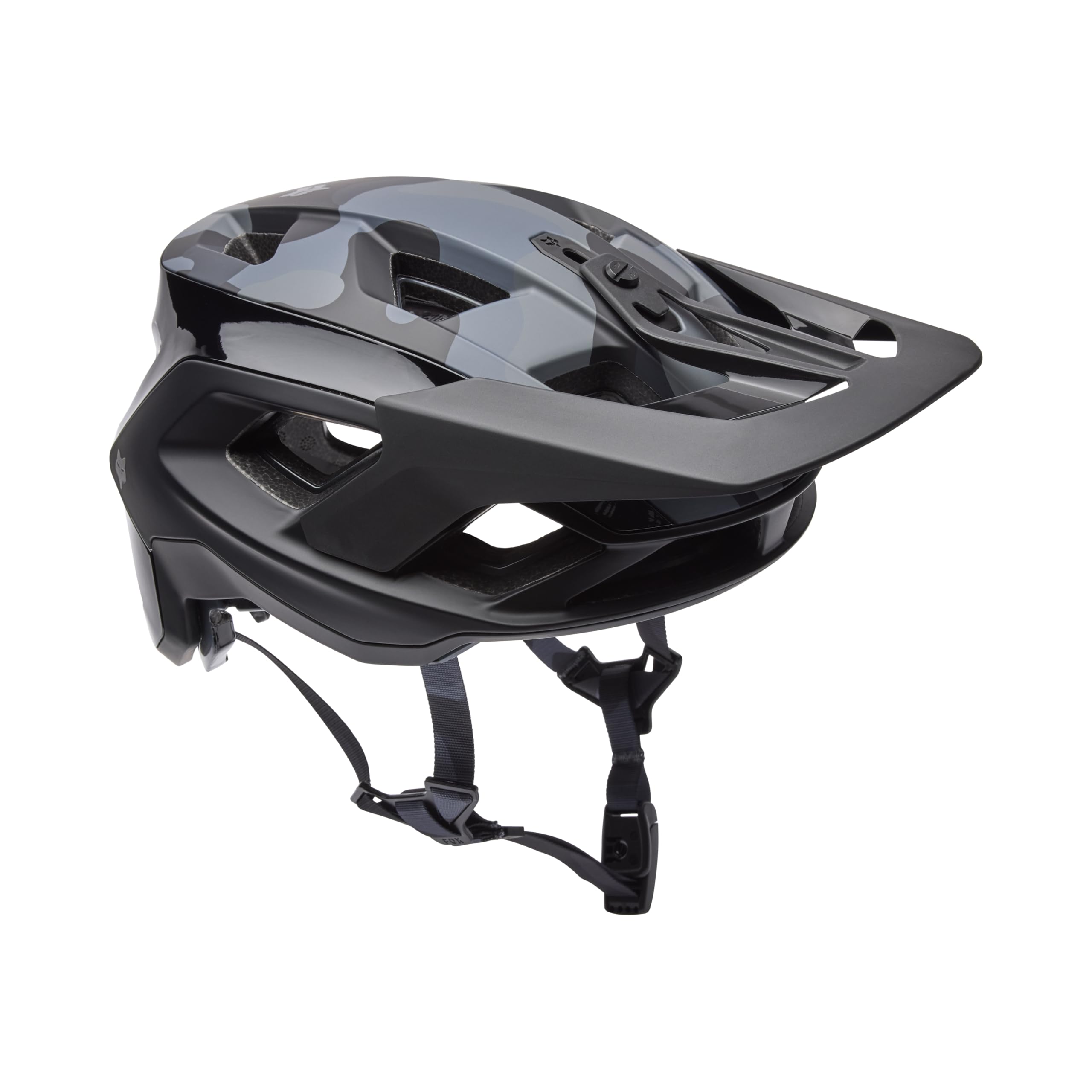 Fox Racing SPEEDFRAME RS CAMO CE – MTB helmet – MIPS Integra Split – BOA Fit System – 3-position visor – FIDLOCK closure – sunglasses holder – Black Camo, size: L