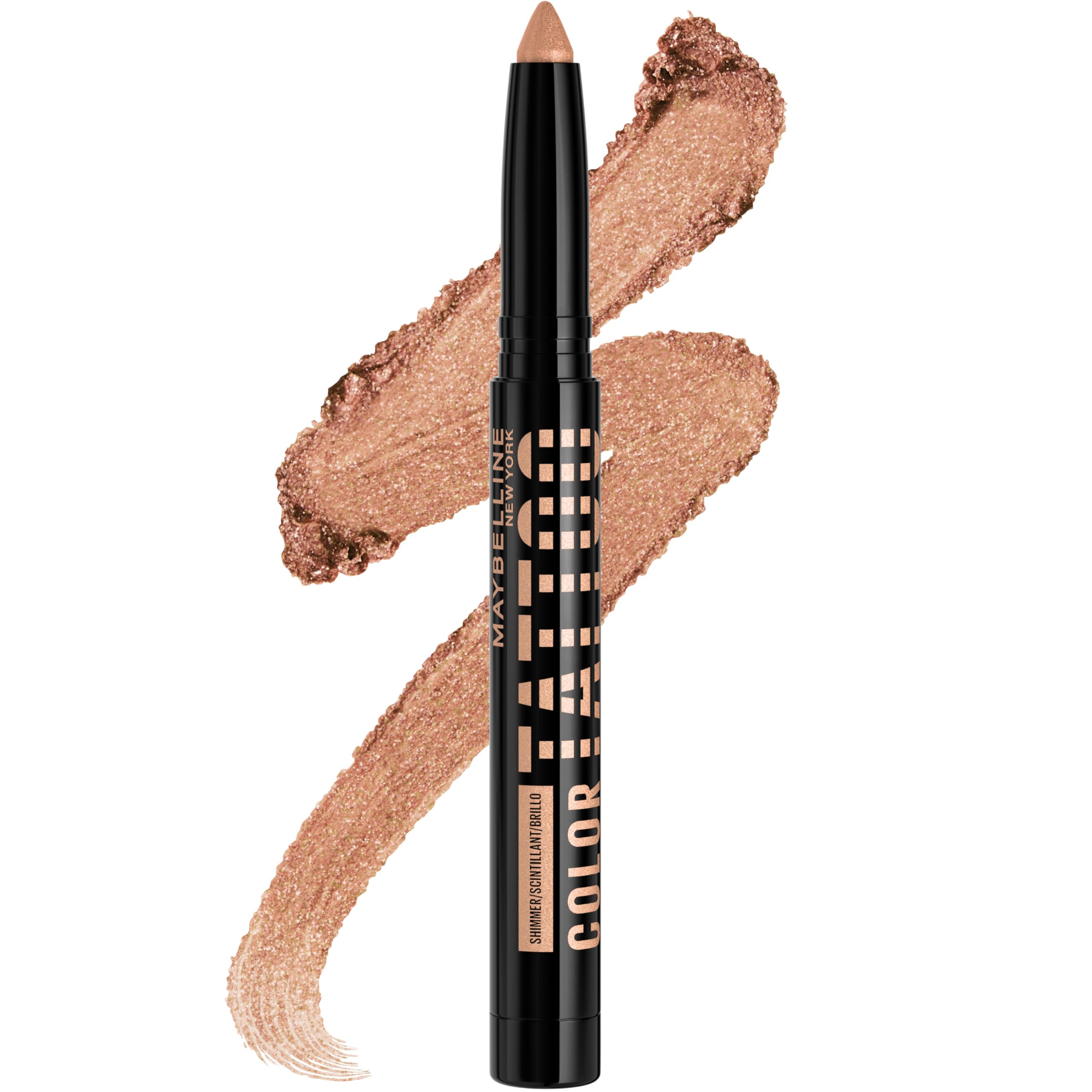 MAYBELLINE Color Tattoo Longwear Multi-Use 24HR Eye Shadow Stix, Rich, Long Lasting Eyeshadow, Eyeliner and Eye Primer Stick, I Am Authentic (Rose Gold Shimmer) I Am Authentic 0.05 Ounce (Pack of 1)