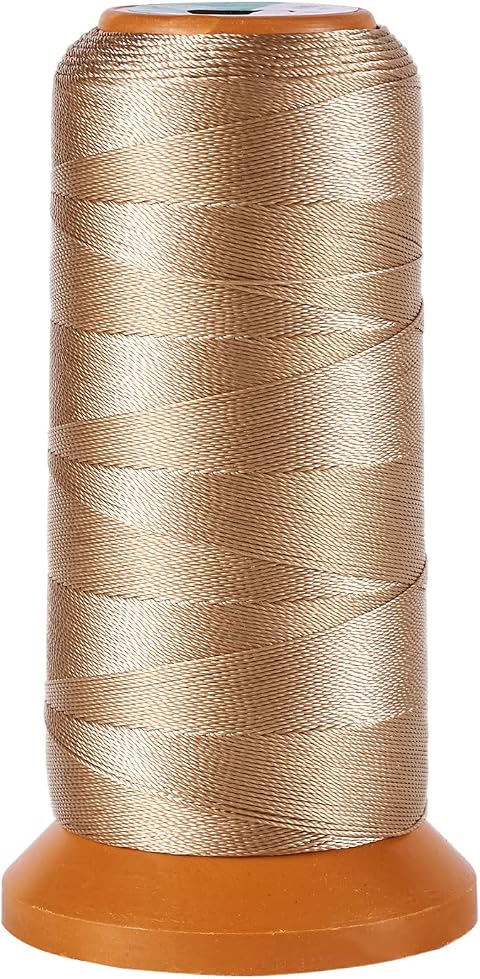 Elecrelive 1093 Yards 0.2mm Tan Nylon Sewing Thread Macrame Cord Rope
