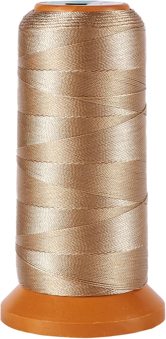 Elecrelive 1093 Yards 0.2mm Tan Nylon Sewing Thread Macrame Cord Rope