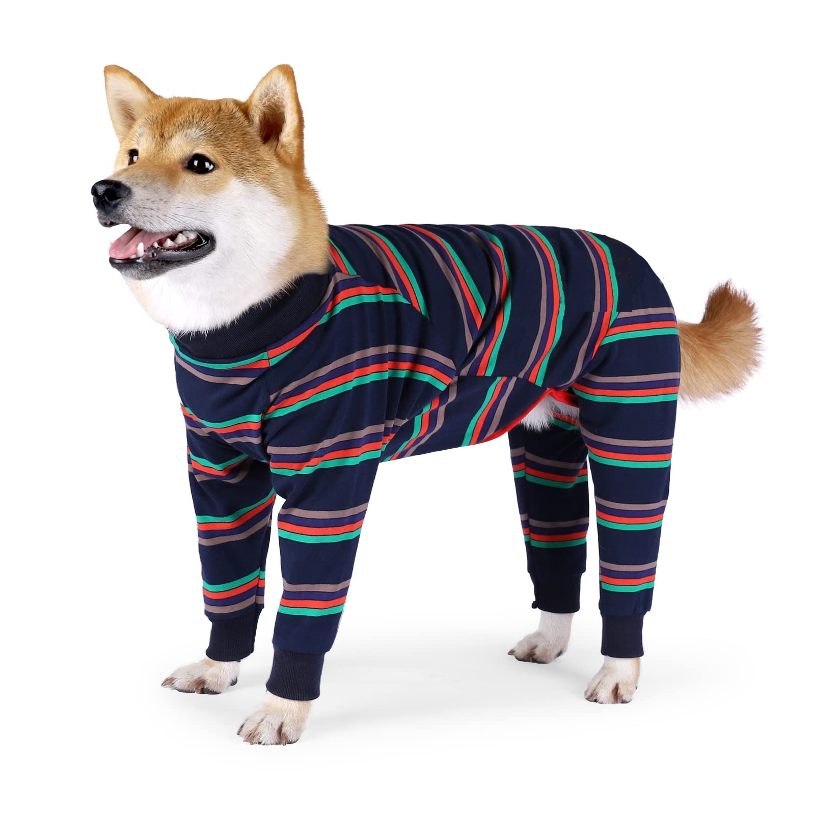 Dog Recovery Suit, Abdominal Wound After Surgery Wear, Prevent Licking Wounds, E-Collar &amp; Cone Alternatives, Long Sleeve Postoperative Shirts Dog Pajamas Prevent Shedding(3XL, Blue)
