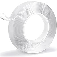 Vista 1 de Cinta de montaje de doble cara resistente, 1 x 198 pulgadas, nano cinta extraíble y sin rastros para exteriores e interiores, cinta adhesiva fuerte