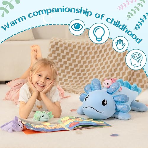 Vista 49 de MaoGoLan - Animal de peluche de dragón, juego de 7 piezas, mamá dragón con 4 dragones bebés y 2 huevos, para niñas, niños y bebés, regalo