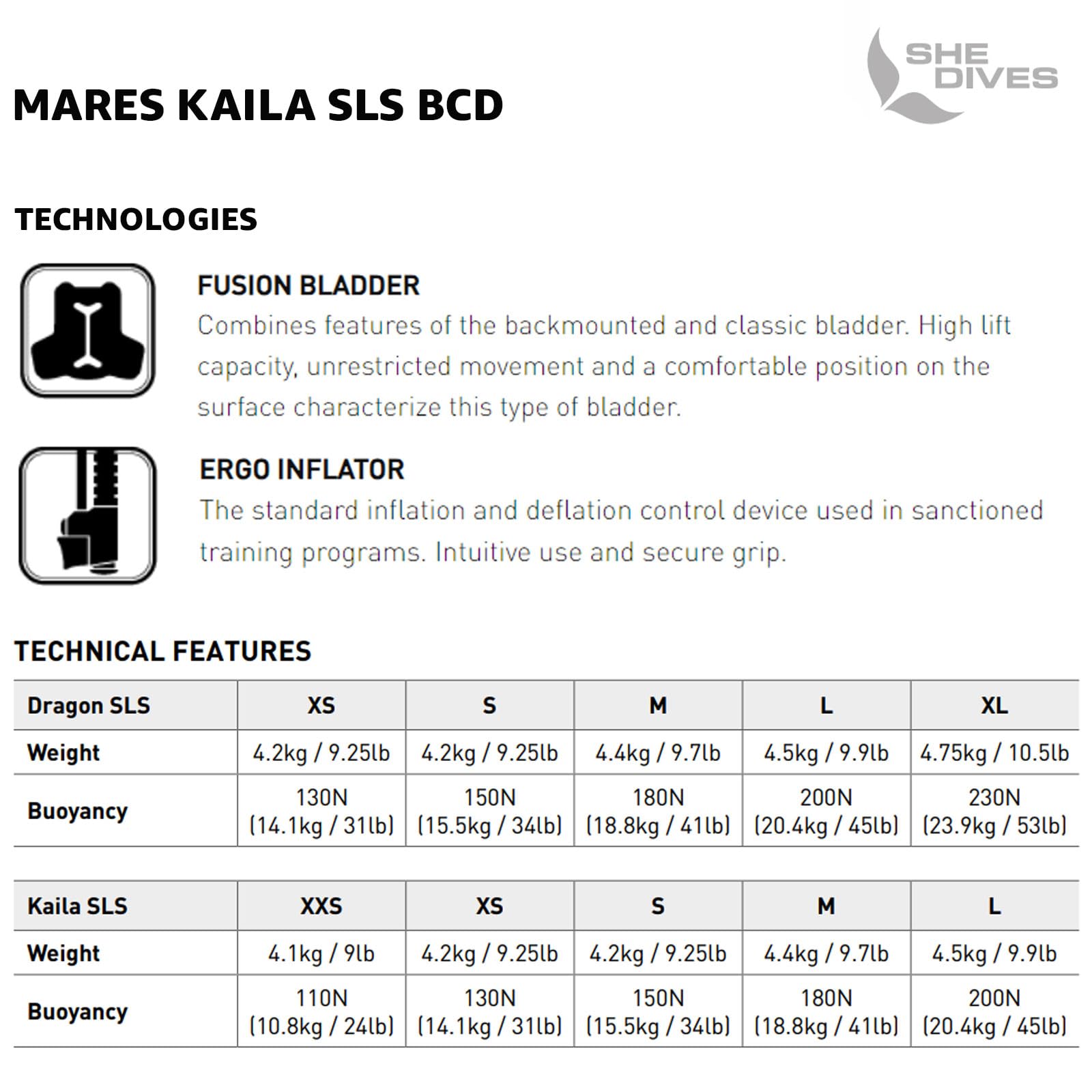 Mares Kaila SLS Gilet Stabilisateur Adulte Unisexe Couleur :