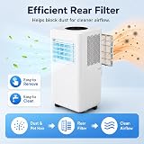 AETEREOS Climatiseur Mobile Silencieux 13000 BTU, Climatiseur Portable, avec Refroidissement, Déshumidification, Ventilation, Mode Sommeil, Minuterie 24h 3800W - 6