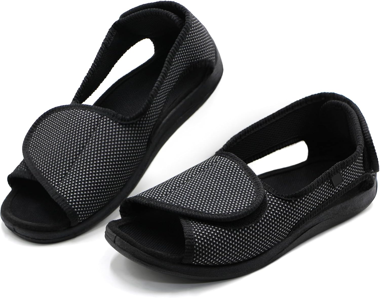 Women Men Extra Wide Width Diabetic Recovery Slippers for Seniors, Slip