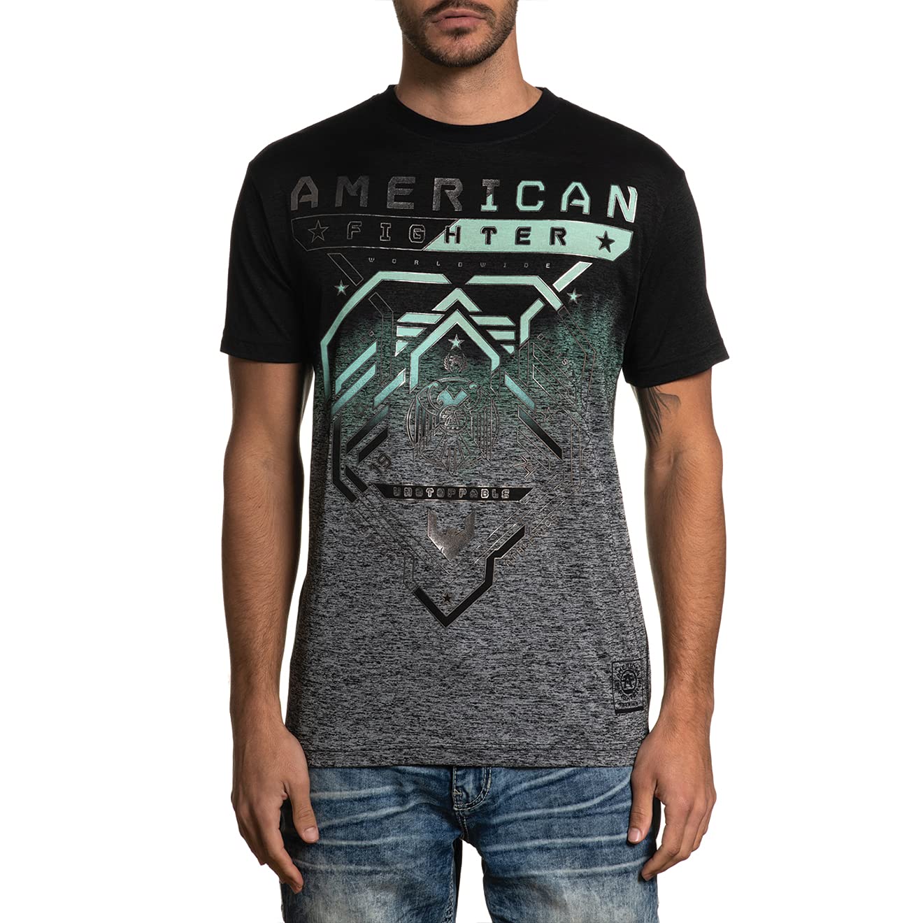 American FighterMens Sublimated T-Shirt Colored Short Sleeve Shirts for Men.