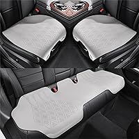 Vista 7 de 3 fundas de asiento de automóvil, fundas de cuero de lujo para asiento delantero y trasero, protector de cojín de asiento universal sin respaldo
